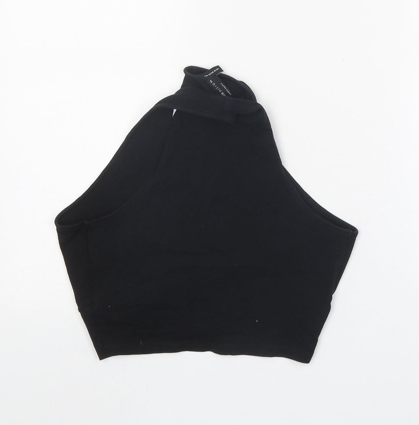 ASOS Womens Black Polyester Cropped Tank Size 10 V-Neck