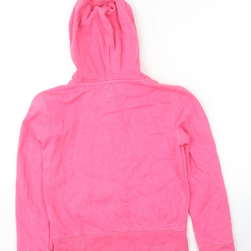 Gap Girls Pink Cotton Full Zip Hoodie Size 10 Years Zip
