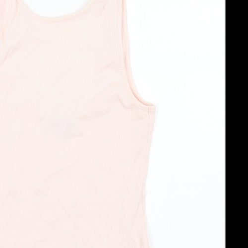 New Look Womens Pink Cotton Playsuit One-Piece Size 10 Snap