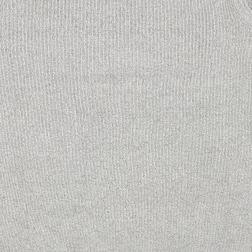 Marks and Spencer Mens Grey Round Neck Polyamide Pullover Jumper Size S Long Sleeve