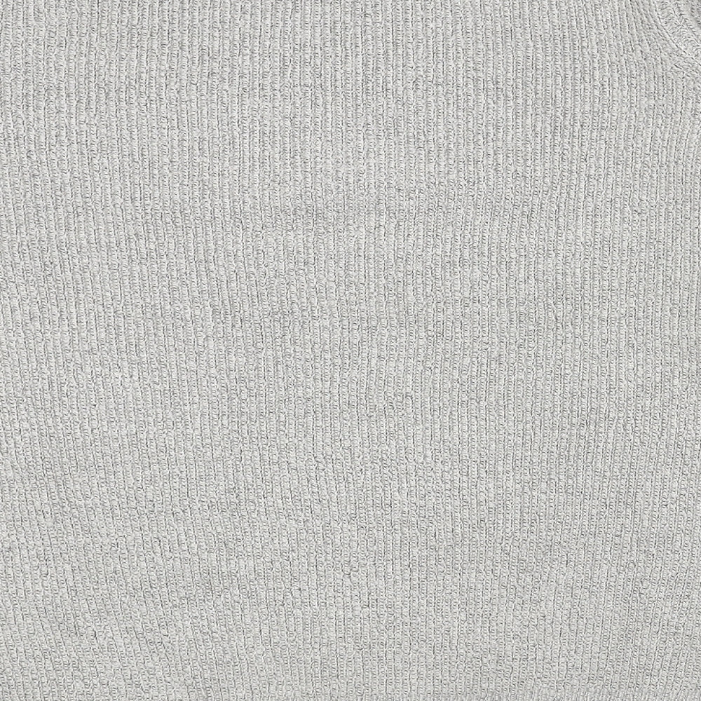 Marks and Spencer Mens Grey Round Neck Polyamide Pullover Jumper Size S Long Sleeve