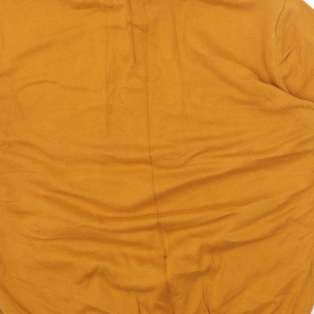 NEXT Mens Orange Cotton Polo Size XL Collared Button