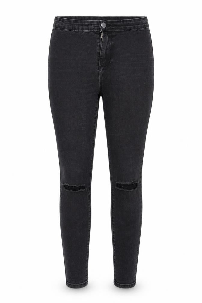 Denim & Co. Womens Black Cotton Skinny Jeans Size 10 Regular Zip