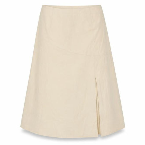 Emery Rose Womens Beige Cotton Swing Skirt Size S Zip