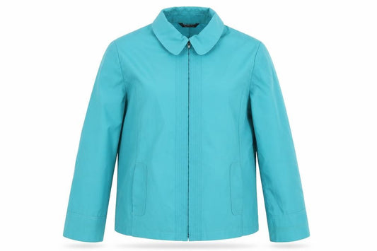 Front view of Bonmarché women’s green jacket, size L, zip