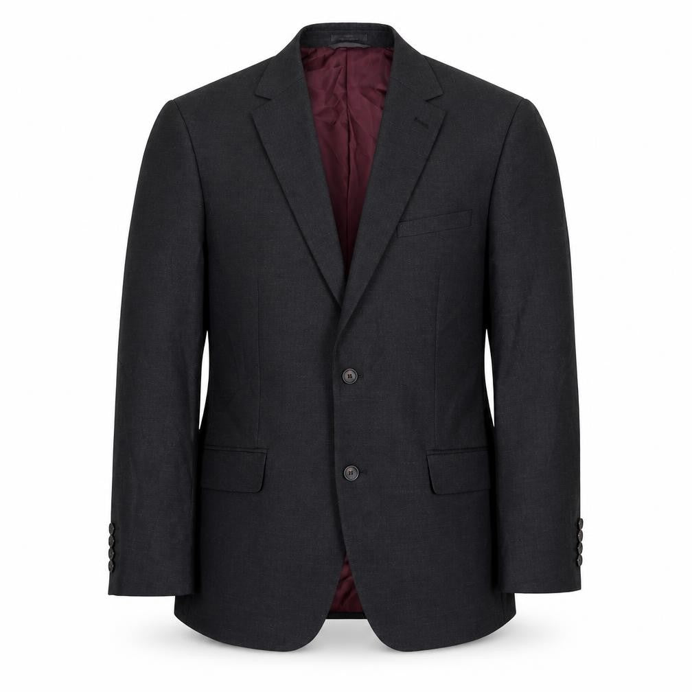 Front view of Marks & Spencer men’s grey polyester jacket suit jacket, size 40, regular