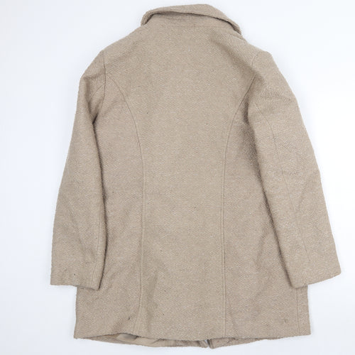 Originals Womens Beige Biker Coat Size 18 Zip