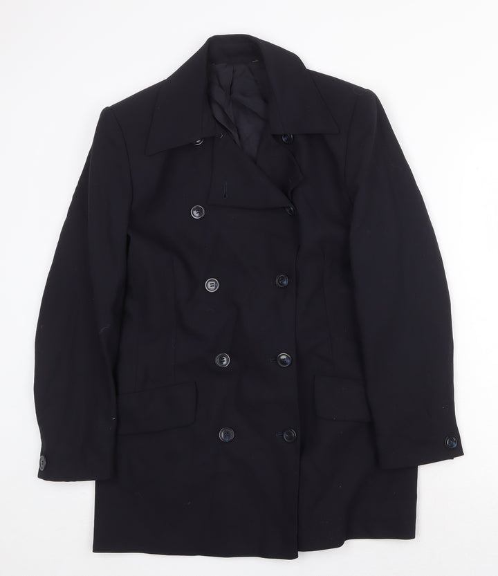 St Michael Womens Blue Jacket Blazer Size 10 Button