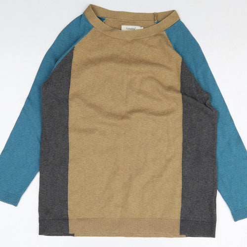 Howies Womens Multicoloured Round Neck Cotton Pullover Jumper Size S - Coulorblock