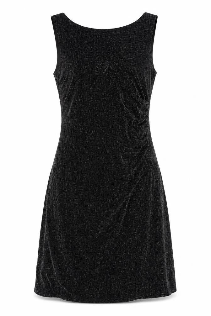 Front view of Wallis women’s black nylon a-line, size UK 12, round neck pullover