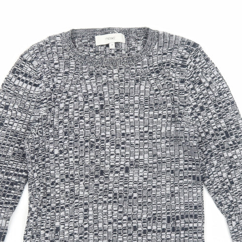 NEXT Womens Blue Round Neck Cotton Pullover Jumper Size 10 Pullover