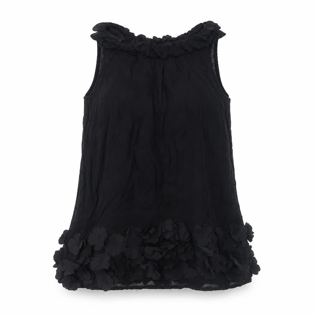Next Womens Black Polyester Basic Tank Size 12 Round Neck