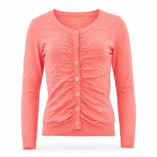 b.young Womens Pink Round Neck Viscose Cardigan Jumper Size S