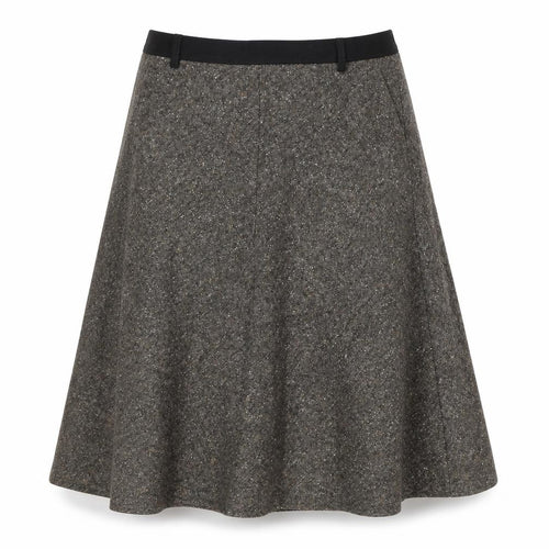 Gerry Weber Womens Brown Cotton Swing Skirt Size 12 Zip