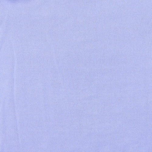 Anthology Womens Purple Crew Neck Argyle/Diamond Acrylic Pullover Jumper Size 16 Pullover