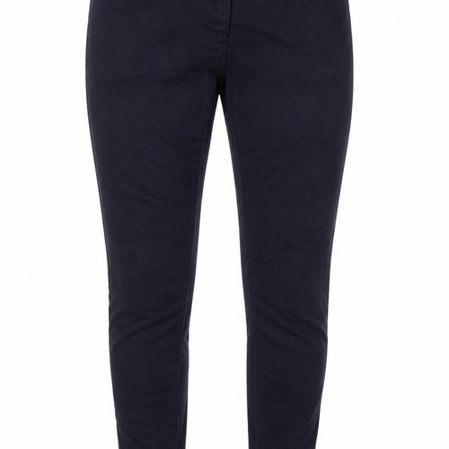 Marks and Spencer Womens Blue Cotton Trousers Size 8 Extra-Slim Zip