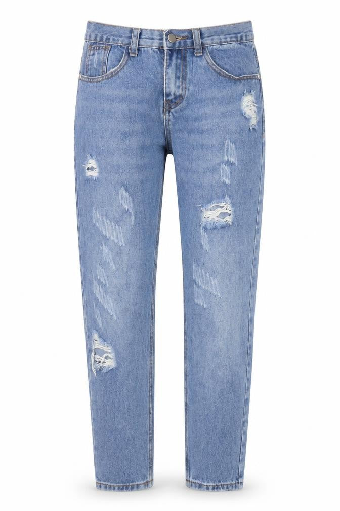 Urban Mist Womens Blue Cotton Tapered Jeans Size 8 Regular Zip