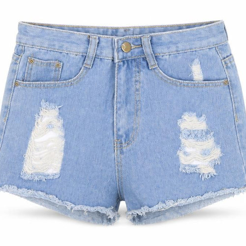 Preworn Womens Blue Cotton Cut-Off Shorts Size XS Regular Zip