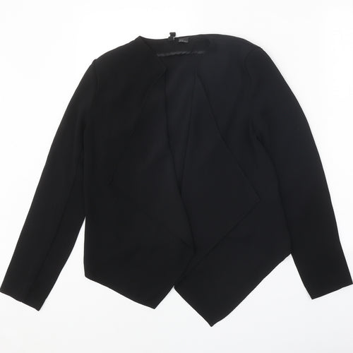 Divided Womens Black Polyester Jacket Blazer Size 8 Pullover