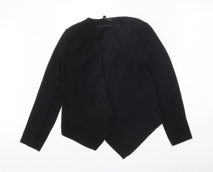 Divided Womens Black Polyester Jacket Blazer Size 8 Pullover