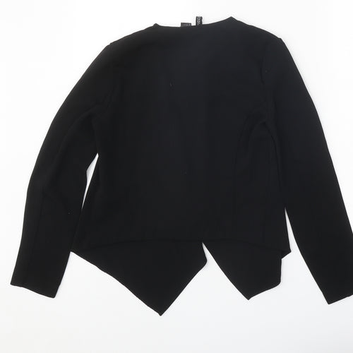 Divided Womens Black Polyester Jacket Blazer Size 8 Pullover