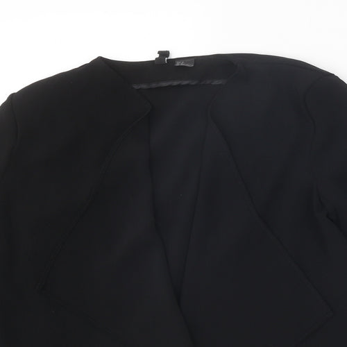 Divided Womens Black Polyester Jacket Blazer Size 8 Pullover
