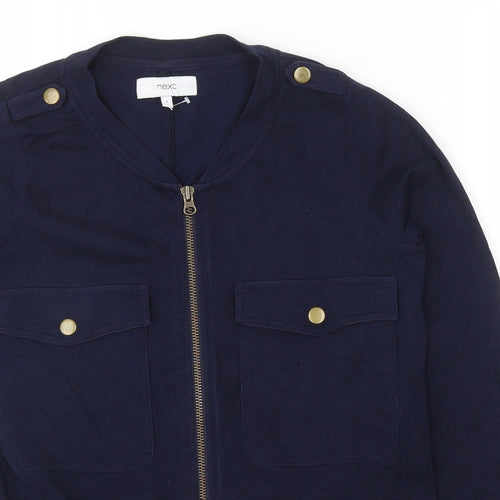 NEXT Womens Blue Cotton Jacket Size 8 Zip
