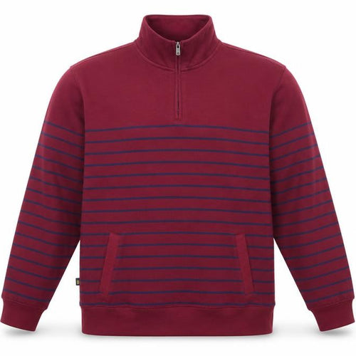 Club Room Mens Red Striped Cotton Pullover Sweatshirt Size L