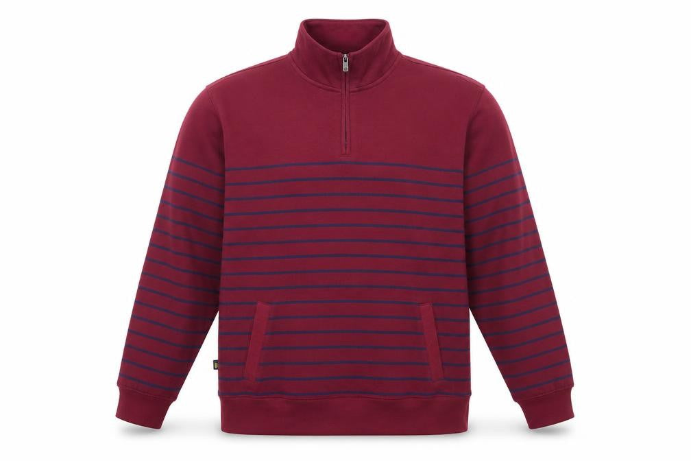 Club Room Mens Red Striped Cotton Pullover Sweatshirt Size L