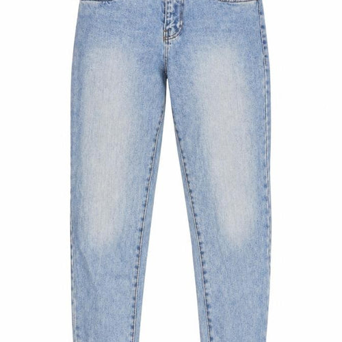 Noisy may Womens Blue Cotton Skinny Jeans Size 30 in Regular Zip - Leg Cuff Detail