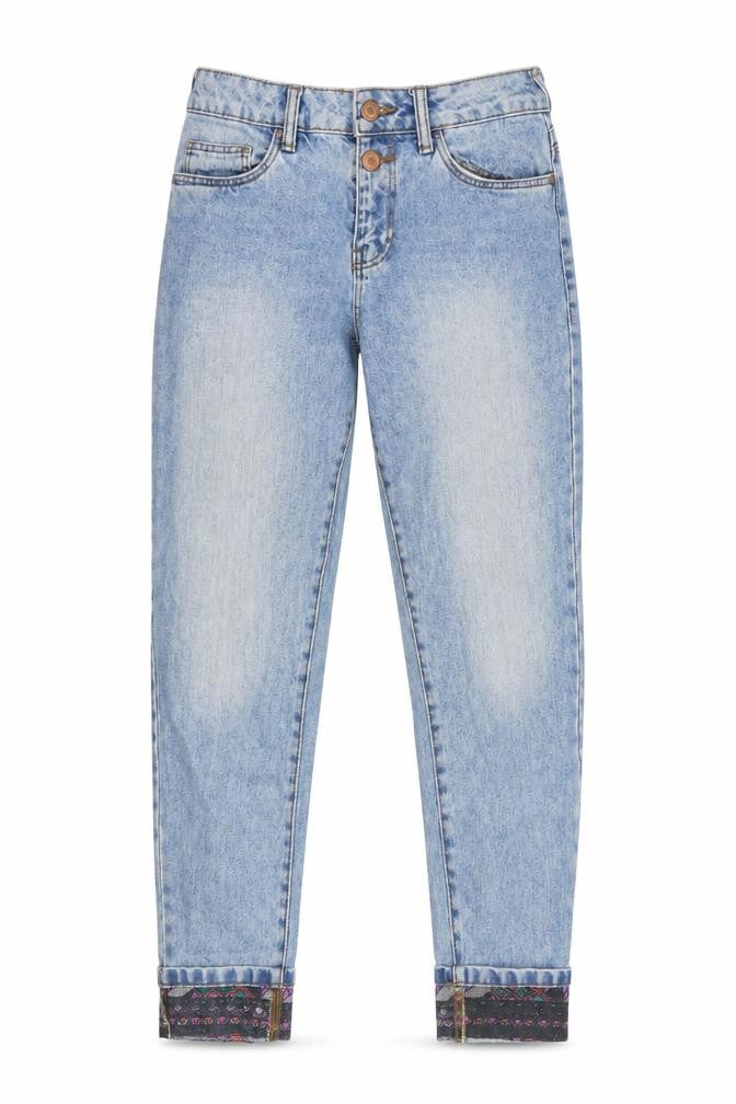 Noisy may Womens Blue Cotton Skinny Jeans Size 30 in Regular Zip - Leg Cuff Detail