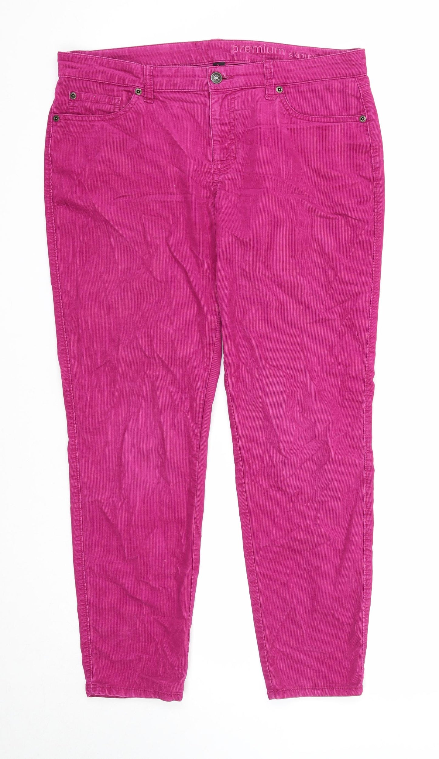 Gap Womens Pink Cotton Trousers Size 10 Regular Zip