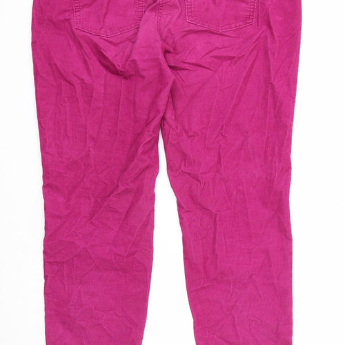 Gap Womens Pink Cotton Trousers Size 10 Regular Zip