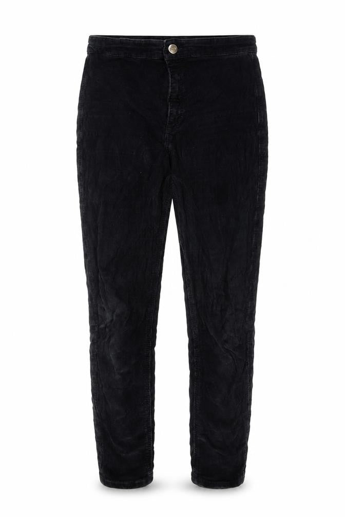 Topshop Womens Black Cotton Trousers Size 28 Regular Zip