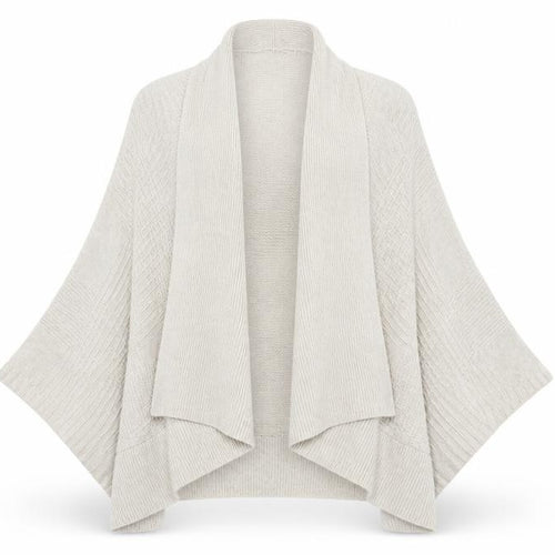 Monsoon Womens Beige V-Neck Acrylic Cape Jumper Size S