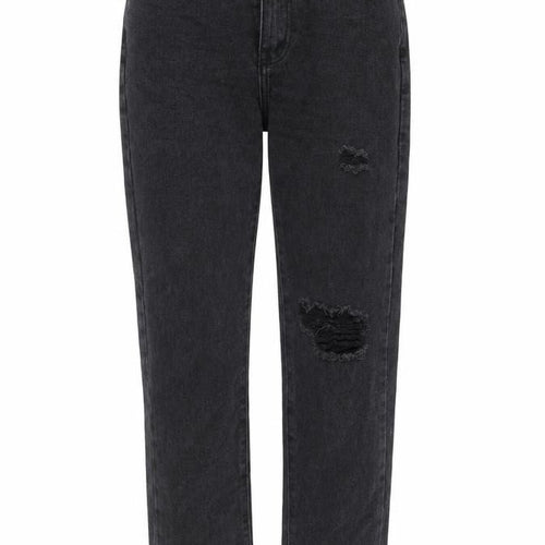 PRETTYLITTLETHING Womens Black Cotton Straight Jeans Size 24 in Regular Zip