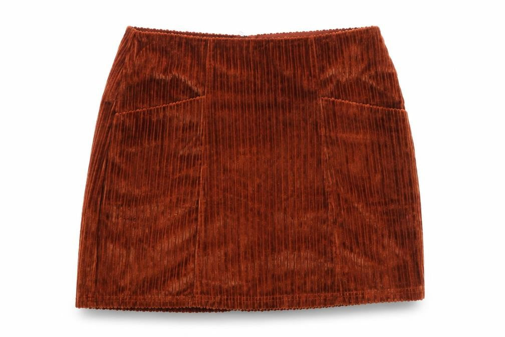 George Womens Orange Cotton A-Line Skirt Size 36 in Zip