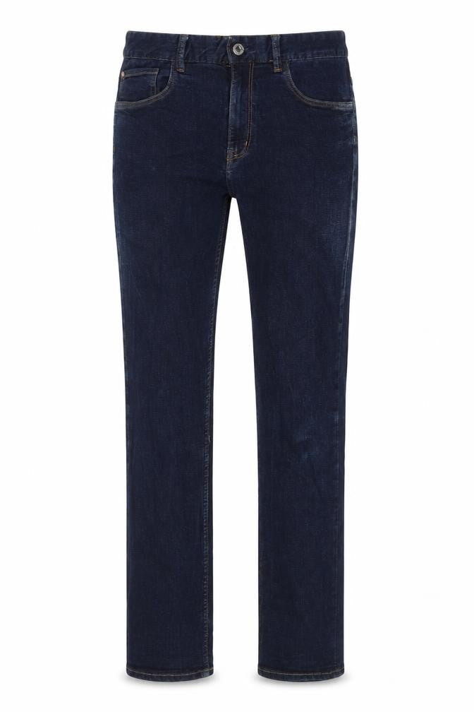 H&M Womens Blue Cotton Straight Jeans Size 32 in Regular Zip