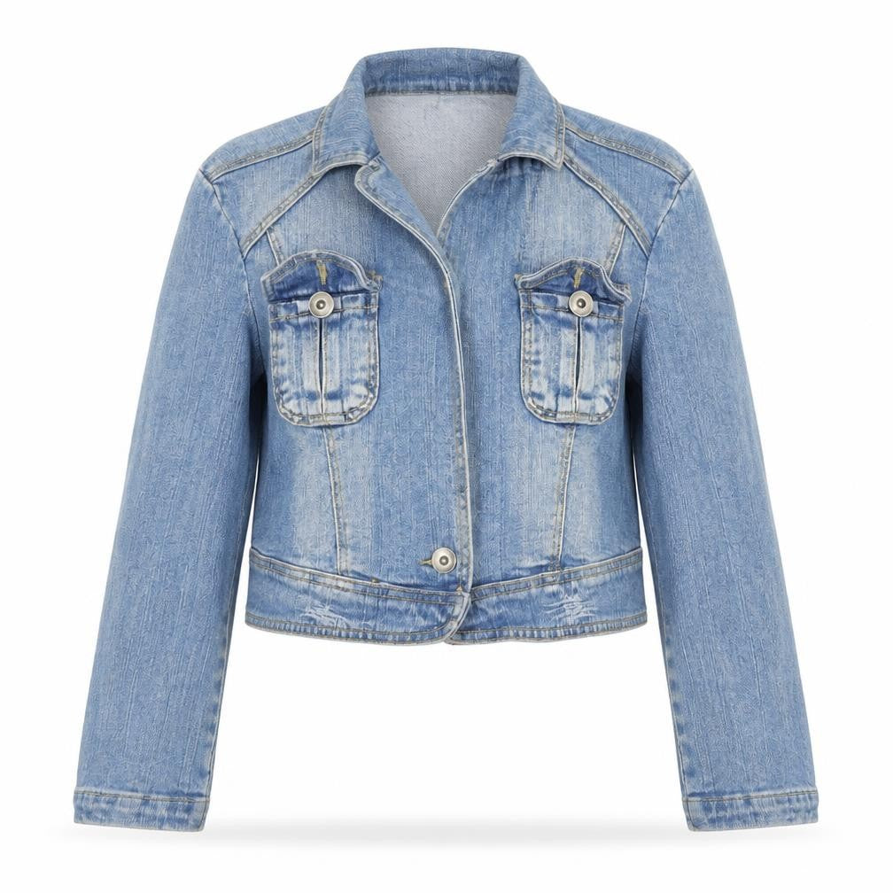W&W Womens Blue Jacket Size 10 Button