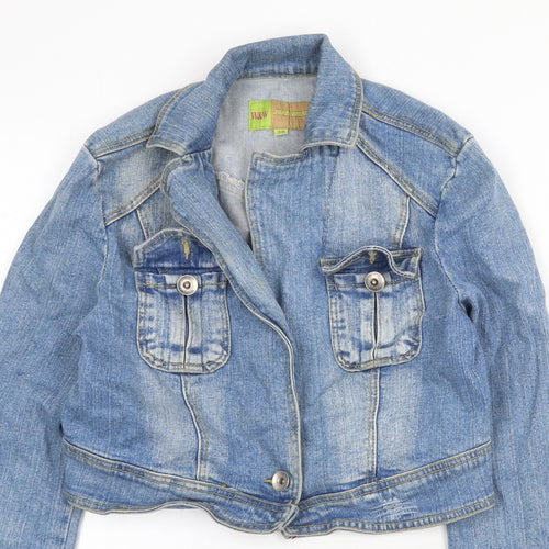 W&W Womens Blue Jacket Size 10 Button