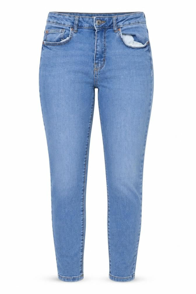 Denim & Co. Womens Blue Cotton Skinny Jeans Size 10 Regular Zip