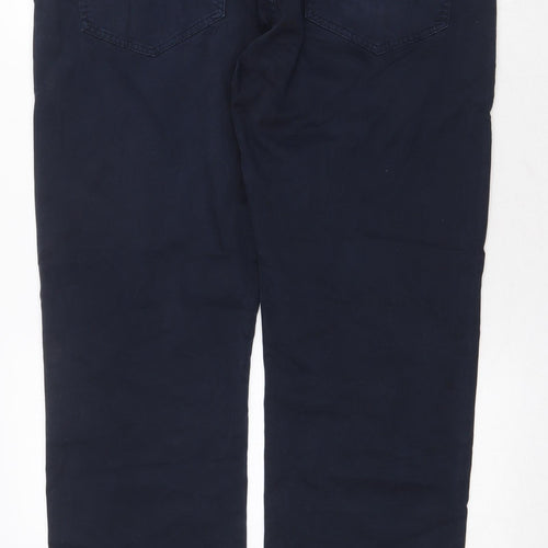 GANT Mens Blue Cotton Straight Jeans Size 42 in Regular Zip