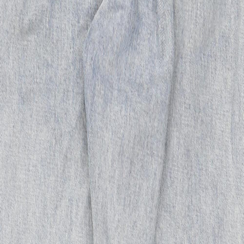 PRETTYLITTLETHING Womens Blue Cotton Straight Jeans Size 8 Regular Zip