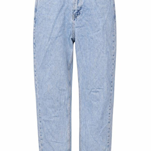 Topshop Womens Blue Cotton Mom Jeans Size 26 in Regular Zip