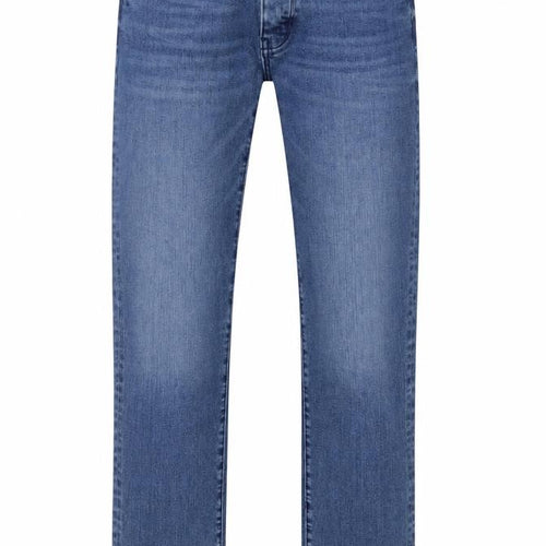 SM Denim Mills Mens Blue Cotton Straight Jeans Size 32 in Regular Zip