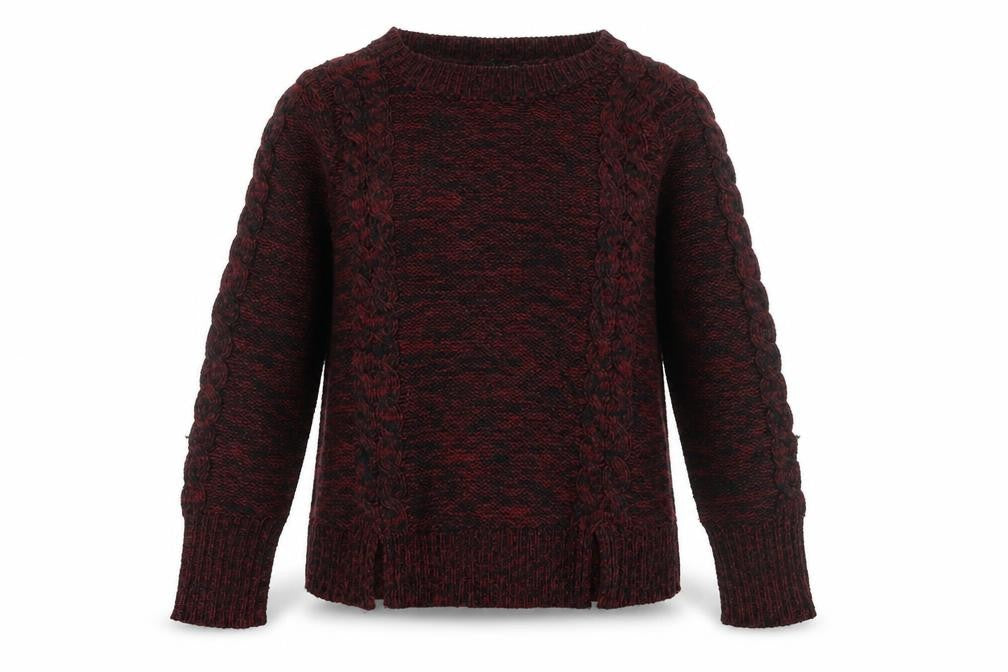 QED London Womens Red Round Neck Acrylic Pullover Jumper Size L