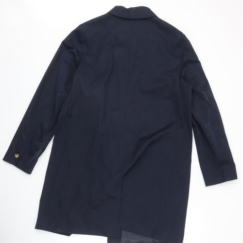 Marks and Spencer Womens Blue Overcoat Coat Size 16 Button