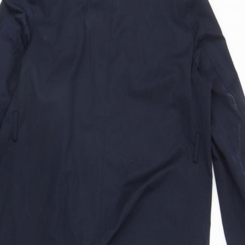 Marks and Spencer Womens Blue Overcoat Coat Size 16 Button