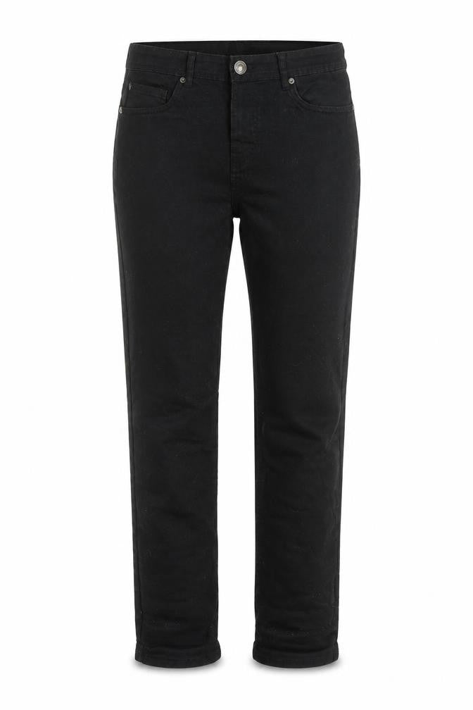 Denim & Co. Womens Black Cotton Straight Jeans Size 30 in Regular Zip