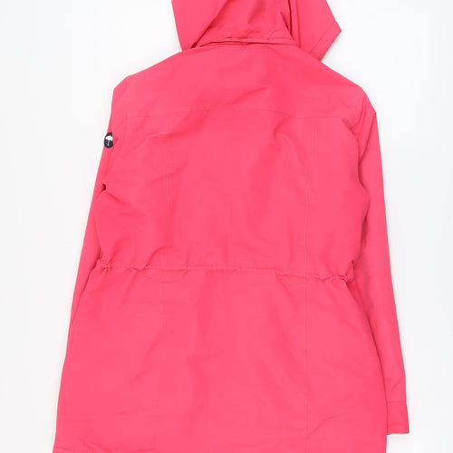 Cotton Traders Womens Pink Pea Coat Coat Size 12 Zip - Hooded